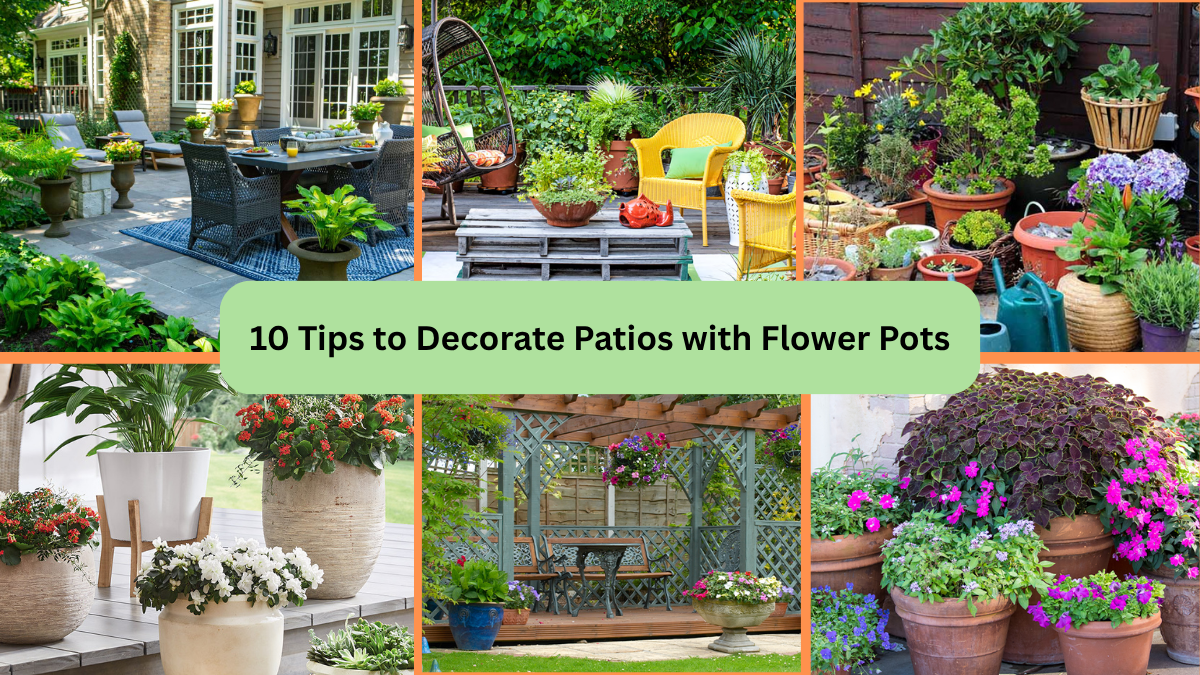 10 Tips to Decorate Patios with Flower Pots