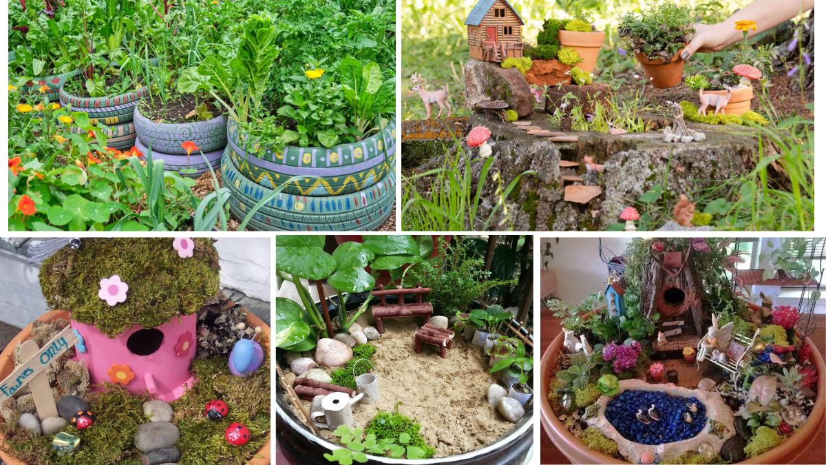 Miniature Garden Ideas Using Recycled Items