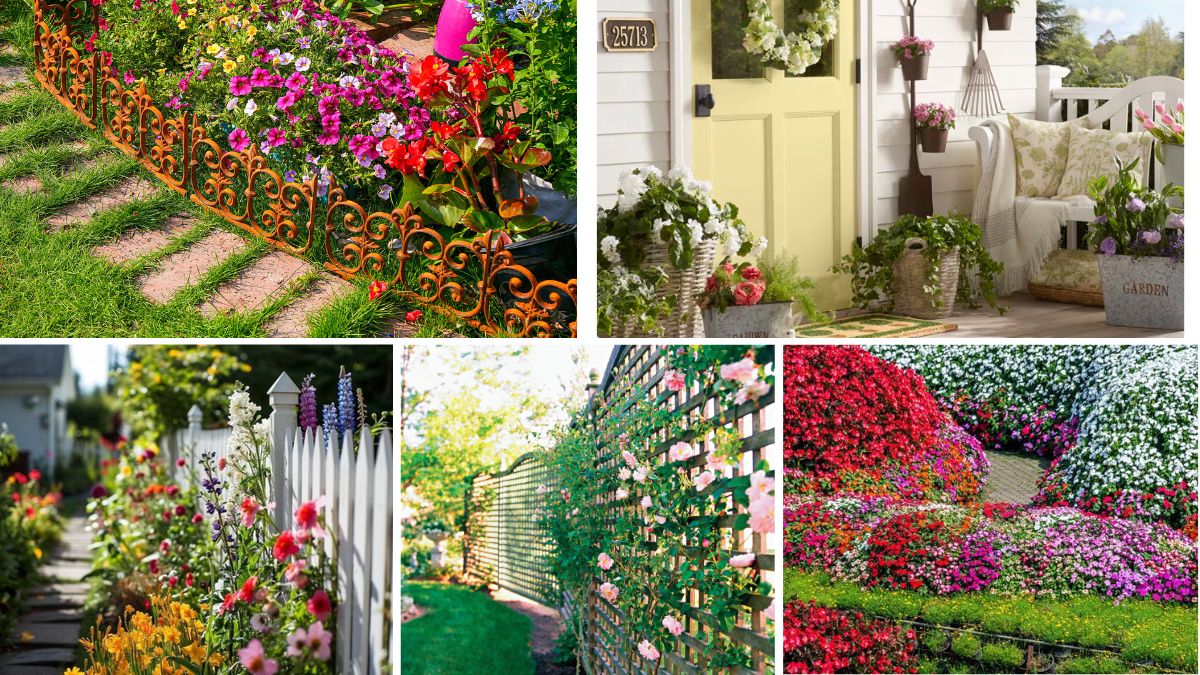 5 Stunning Flower Beds with Decorative Fencing
